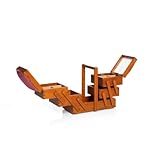 Prym 612550 Nähkasten/Nähkästchen aus dunklem Holz, mit Stoff, Braun