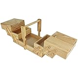 Nähkiste Holz Nähkasten Nähbox klappbar Nähkästchen groß...